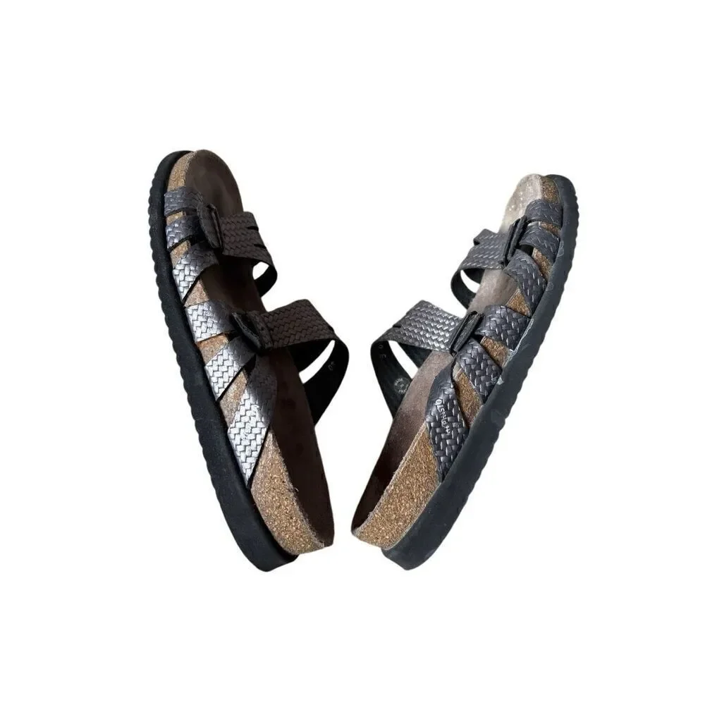 MEPHISTO HELISA GREY TWIST WOMEN SANDAL size EU 40‎ US 10